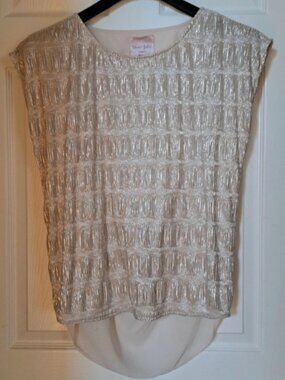 Romeo and Juliet Couture Metallic or Shimmery Design Top